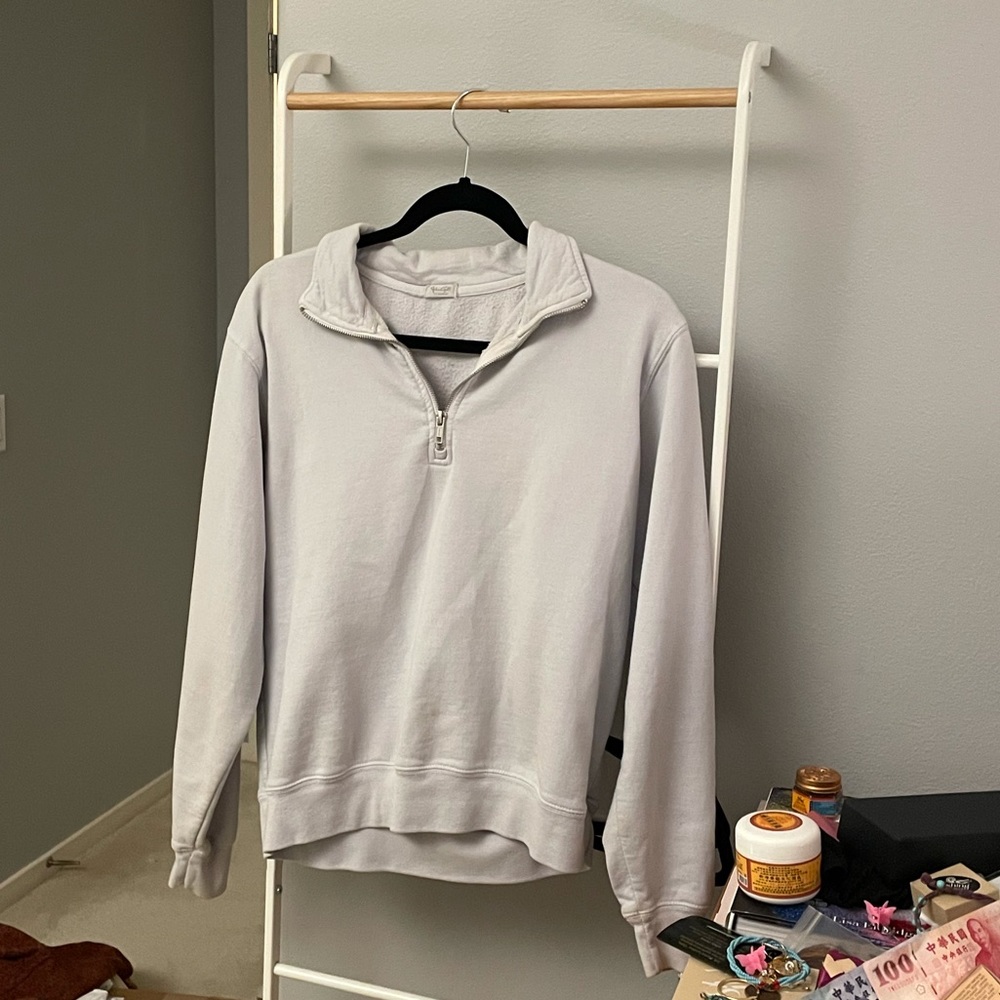 Brandy Melville Light Blue Periwinkle Missy Quarter Zip Sweatshirt